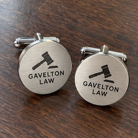 Custom Engraved Metal Cufflinks